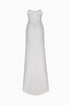 Slit Detailed Strapless Dress